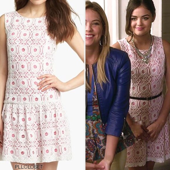 Kensie Dresses & Skirts - ASO Aria Montgomery Pretty Little Liars Kensie High-Neck Lace Shift Dress